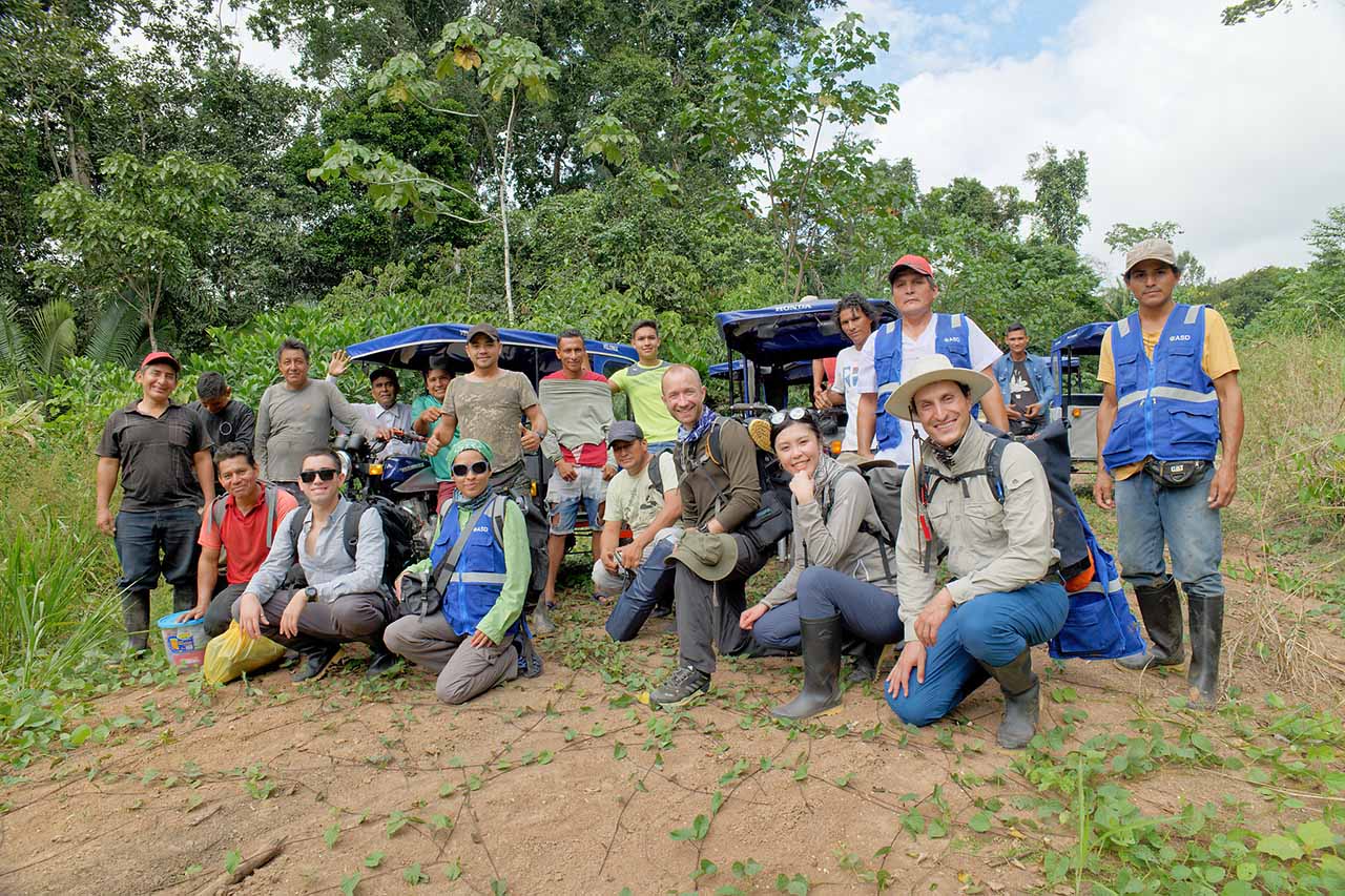 The Fund the Planet team after their rainforest expedition in the Amazon rainforest in Peru.